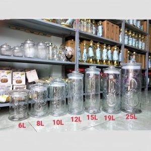 bình thủy tinh ngâm rượu trụ đồng