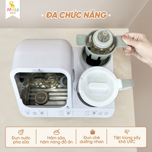 Máy tiệt trùng đun nước hâm sữa đa năng Moaz Bebe MB-096